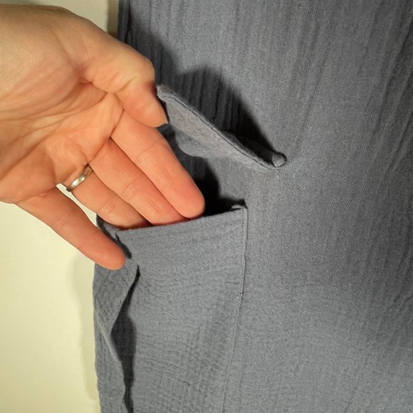 NWT RSQ Wide Leg Cargo Pants in Steel Blue - Picture 5 of 10